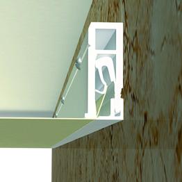 Стеновой пластиковый профиль для натяжного потолка